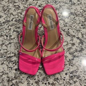Hot Pink Steve Madden Gracey Patent Dress Sandals